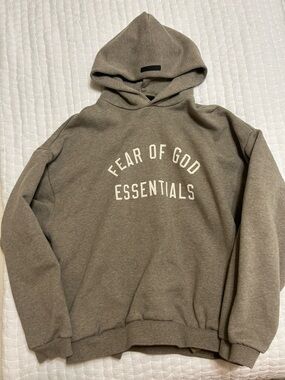 Essentials Fear of God Taupe Pullover Hoodie